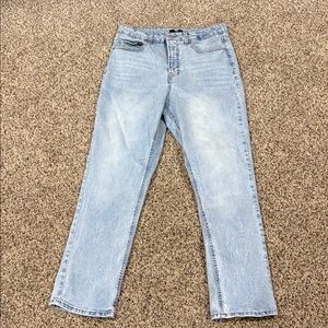 Frye Women's Jeans Size 10/30 Light Wash Blue Denim Straight Leg High Rise Ankle